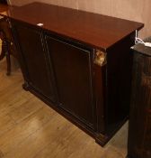 A George IV and later mahogany two door cabinet W.122cm