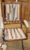 An early 20th century rocking chair