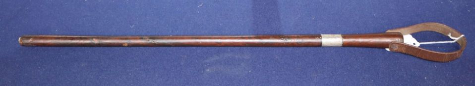 A silver mounted swagger sword stick