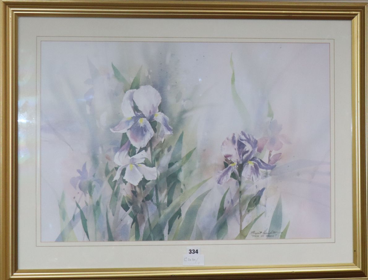 Brent Heighton, colour print, "Touch of Purple", 47 x 69cm