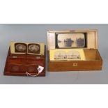 A stereoscopic viewer and slides