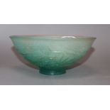 A Daum France pate de verre bowl, signed diameter 17cm