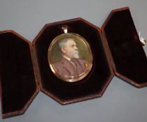 William Skeoch Cumming, miniature of Henry Dundas, 5th Viscount of Melville, in yellow metal oval