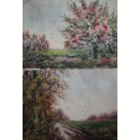 English School, a group of unframed watercolours, Named views of Devon, Cornwall and Italy, all with