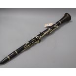 A Noblet three section blackwood clarinet