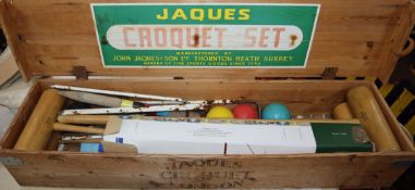 A Jaques croquet set, original box