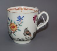 An 18th century Worcester porcelain 'two quail' pattern coffee cup