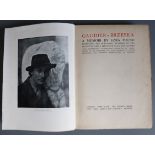 Pound, Ezra - Gauder-Brzeska: A Memoir, 1st edition, 4to, original cloth, front board lettered in