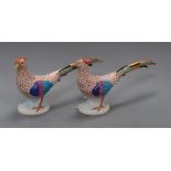 A pair of Herend pheasants length 32cm