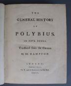 Hampton, James - The General History of Polybius, in five books, 1st edition, folio, contemporary