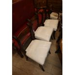 A part set of three Regency mahogany dining chairs, circa 1820 and a Regency mahogany open