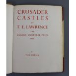 Golden Cockerel Press - Lawrence, Thomas Edward - Crusader Castles, one of 1000, 2 vols, original