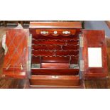 A Victorian mahogany stationery casket
