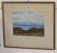 I.S.R. Langdale, oil on board, Coastal landscape, signed, 26 x 34cm