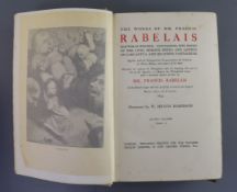 Rabelias, Francois - Works, 2 vols, qto, illustrated by W. Heath Robinson, original white buckram,