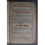 Strype, John - Memorials to the Most Reverend Father in God, Thomas Cranmer, 1st edition, folio,