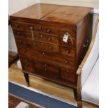 A George III inlaid mahogany washstand W.68cm