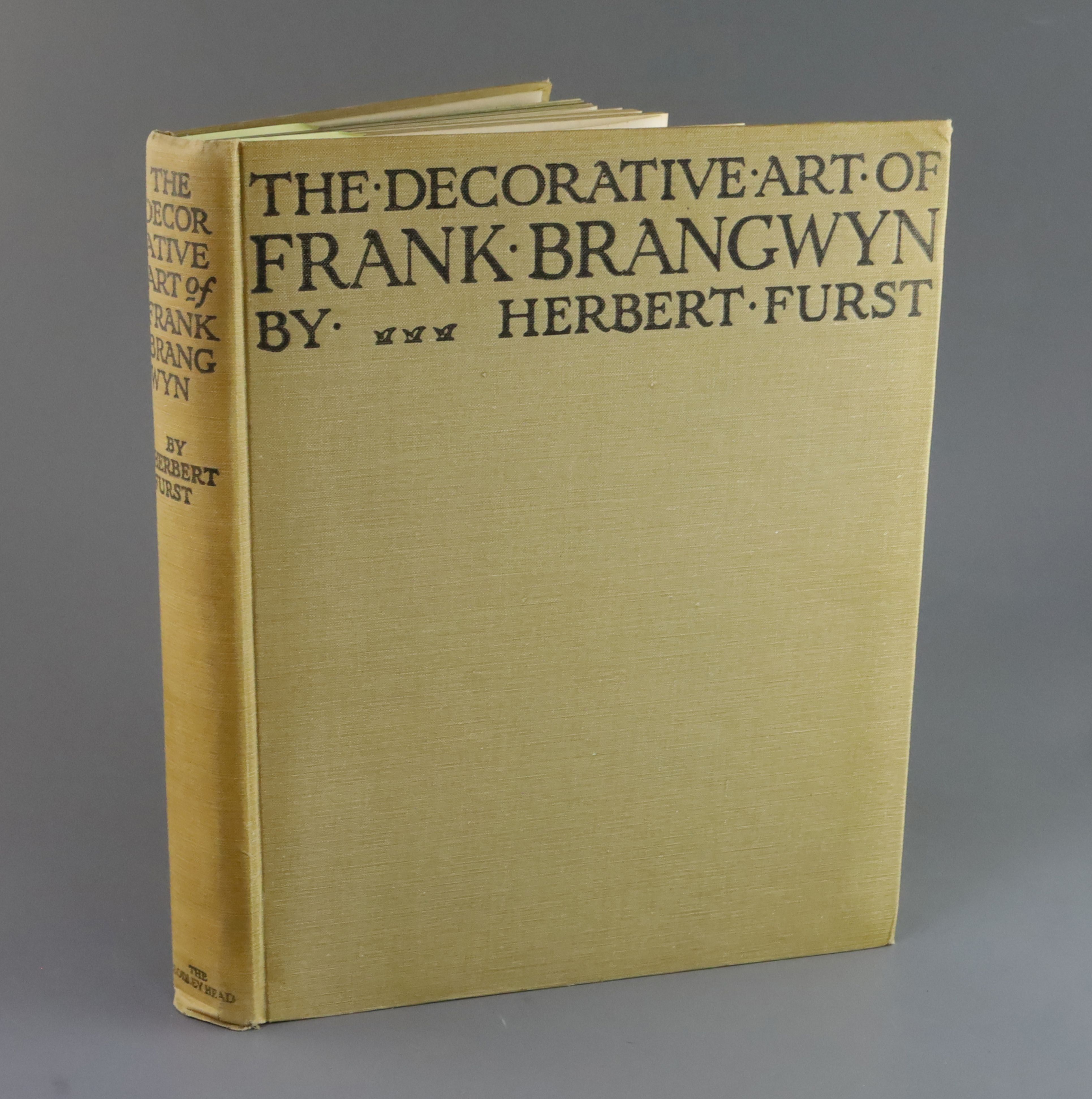 Furst, Herbert Ernest Augustus - The Decorative Work of Frank Brangwyn, qto, cloth, with 33 colour - Image 3 of 3
