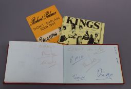 Autograph albums, mainly contemporary musicians to include Elton John, Eric Clapton, members of