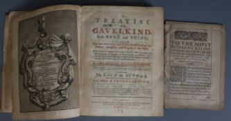 Somner, William - A Treatise of Gavelkind, 2nd edition, qto, lacking boards, with armorial