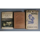 Lewis, Wyndham - One-Way Song, 8vo, original cloth, with d.j. (torn), Faber and Faber, 1933, and