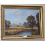 Jean Batten, oil on canvas, Hamsey near Lewes, signed, 40 x 55cm