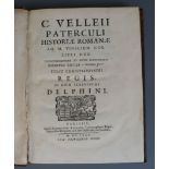 Velleius Paterculus - C. Velleii Paterculi historiae Romanae and M. Vinicium cos, qto, calf, Paris