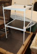A pair of Conran 1960's metal two tier occasional tables H.70cm