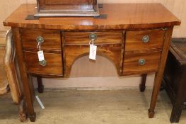 A George III mahogany bowfront sideboard W.113cm