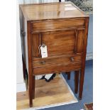 A George III mahogany washstand with mirror W.50cm