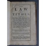 Bohun, William - The Law of Tithes, 8vo, old calf, E and R Nutt et al, London 1730