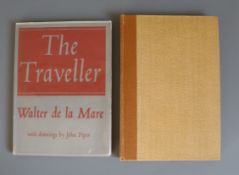 De La Mare, Walter - The Traveller, original cloth gilt, with d.j., 4 drawings by John Piper