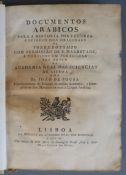 Sousa, Joao de - Documentos arabicus para a historia Portugueza, 1st edition, 8vo, modern quarter