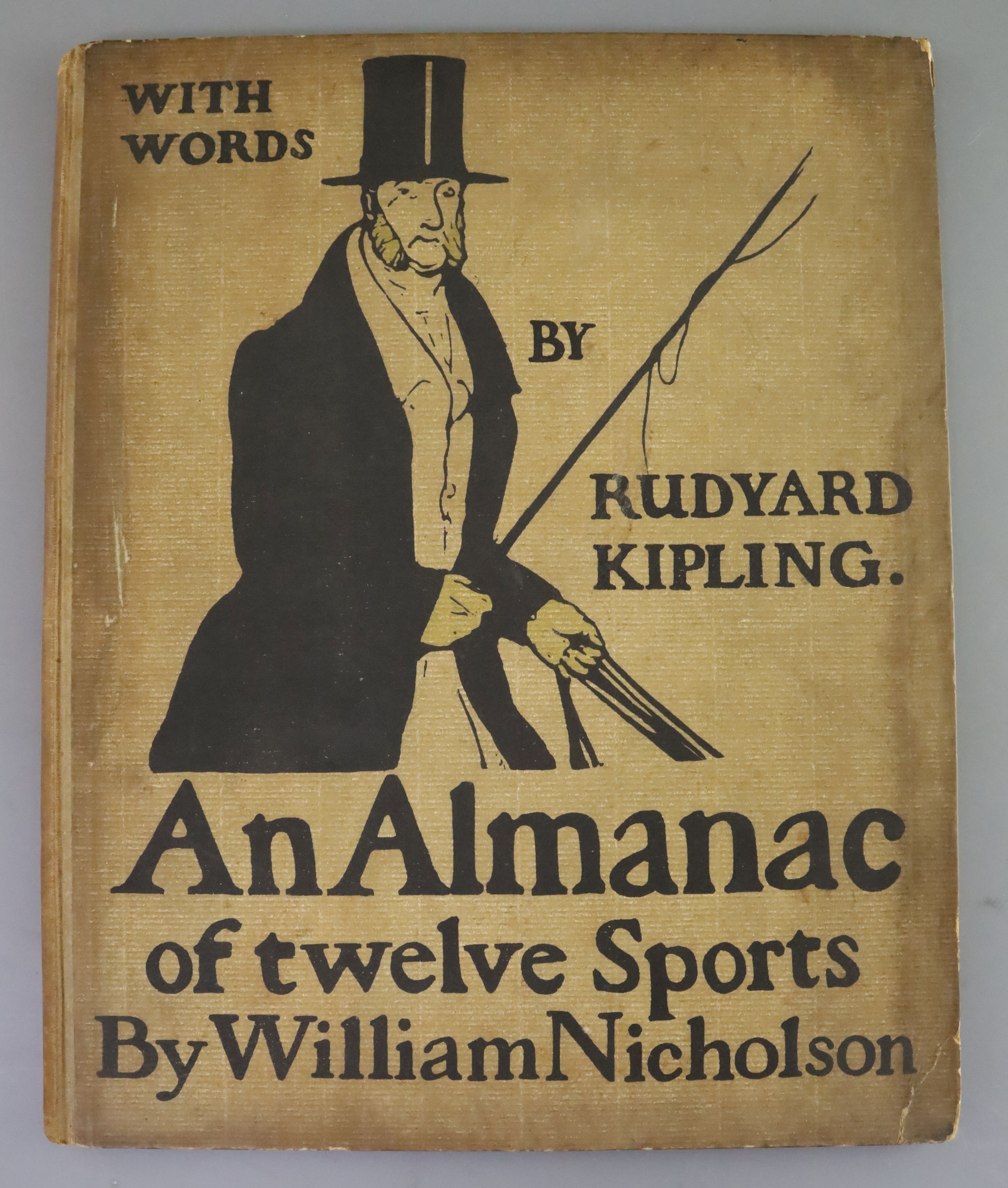 Nicholson, William - An Almanac of Twelve Sports, text by Rudyard Kipling, qto, cloth, William