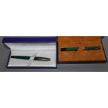 Two cased Waterman fountain pens, one with '18k' nib