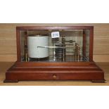 A 20th century mahogany cased barograph