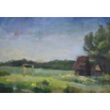 Georg and Angelika Nachlass, oil on canvas, Landscape, 31 x 44cm