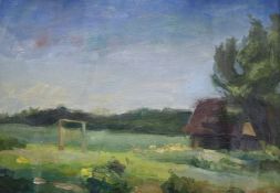 Georg and Angelika Nachlass, oil on canvas, Landscape, 31 x 44cm