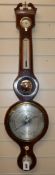 A mahogany wheel barometer by A. Martinelli, 70 Union Street, Borough, line-inlaid with ebony and