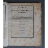 Delagardette, C.M. - Regles des cinq ordres d'architecture, de Vignole, board with Lecons