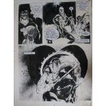 John Hicklenton (1967-2010). Original artwork in monochrome, for Nemesis, in Judge Dredd, 17th
