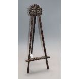 A Chinese hongmu easel stand, c.1900 length 48cm