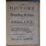 [Trenchard, John] - A Short History of the Standing Armies in England, 4to, rebound paper covered