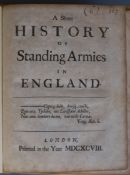 [Trenchard, John] - A Short History of the Standing Armies in England, 4to, rebound paper covered