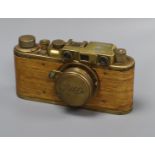 A Russian copy of a WWII Leica camera marked 'Bildberichter No.0407'