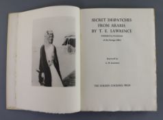 Golden Cockerel Press - Lawrence, Thomas Edward - Secret Despatches from Arabia, one of 970 bound in