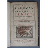 Howell, James - S.P.Q.V.: A Survey of the Signorie of Venice, folio, 18th century half calf, title