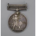 An Africa General Service medal with Somaliland 1908-10 clasp, 208043 H.Gurney A.B.HMS Proserpine