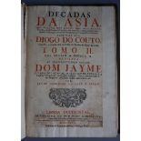 Couto, Diegode - Decades da Asia, Vol.2 only, folio, rebound vellum backed drab boards, first few