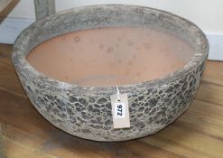 A garden 'Atlantis' bowl planter Diameter 47cm